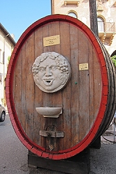 October 16, 2013<br>The town of Soave sometimes provides a wine fountain on the street.