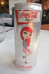 October 19, 2013<br>We ordered three cans of Coke Light near Ravenna, Italy.  One of them looked like this.