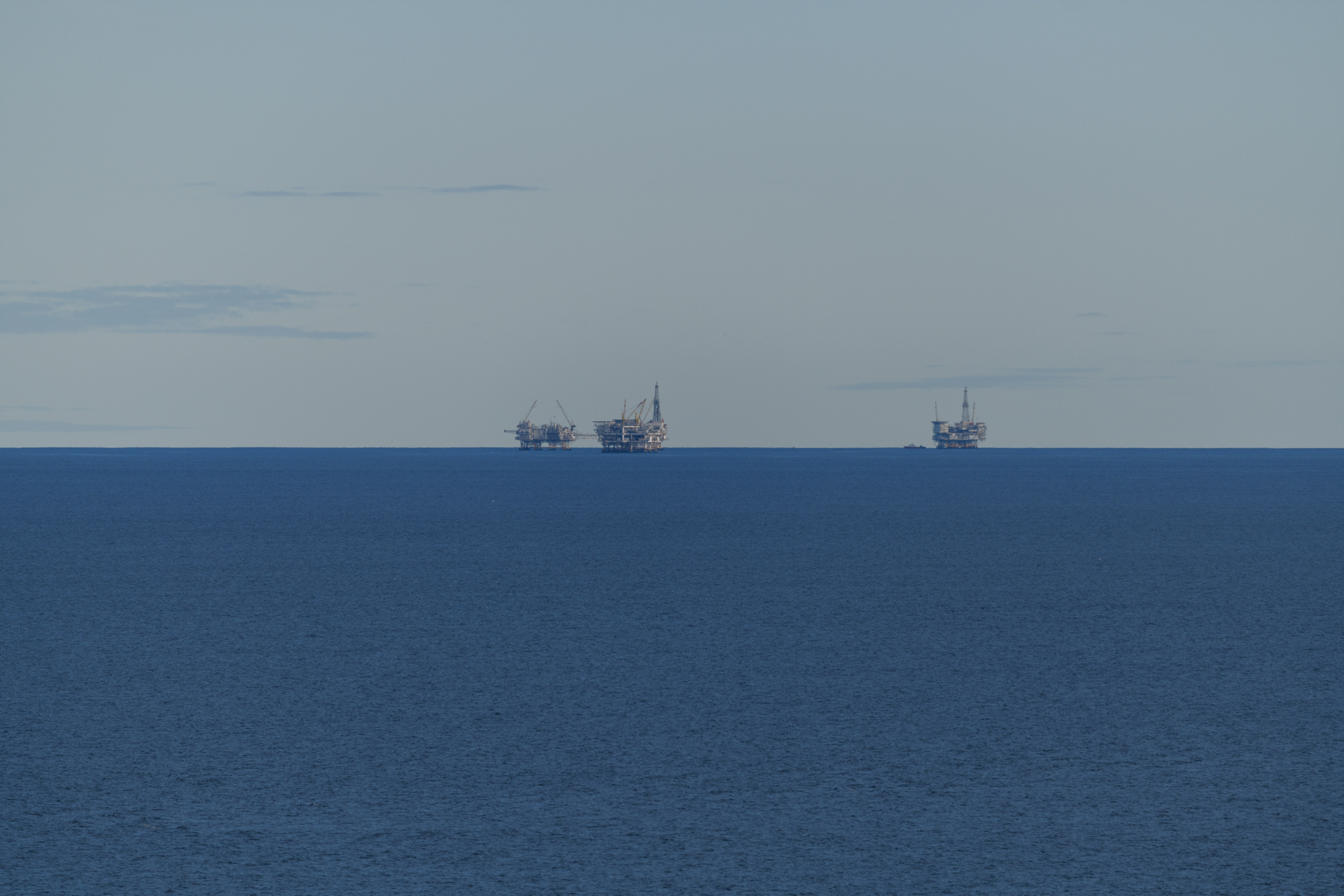 March 8, 2020Oil rigs off the coast of Los Angeles.