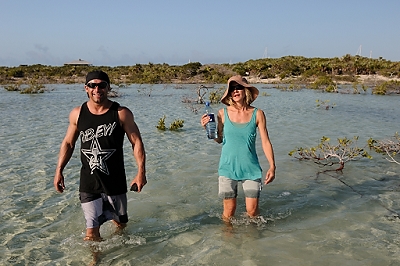 February 7, 2012<br>Chris and Shelly crossing Banshee Creek.