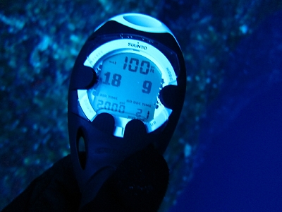 February 9, 2012<br>(Inside the Blue Hole.  100 feet down.)