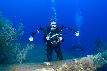 6/12/2022<br>Buddy diver at the wreck of the Hilma Hooker.