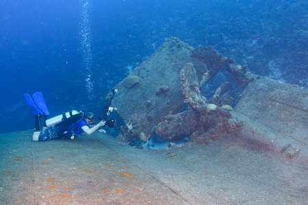 6/12/2022<br>Buddy diver at the wreck of the Hilma Hooker.