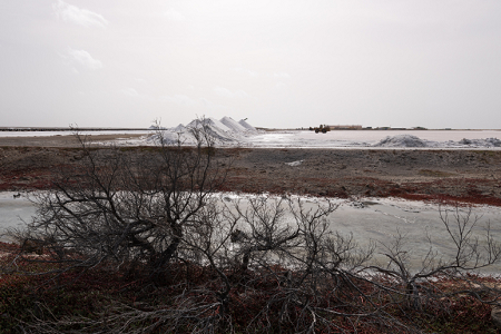 6/18/2022<br>Salt in the background to be loaded on a ship via the Salt Pier.