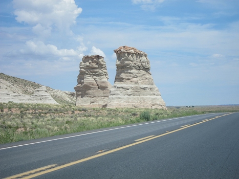 July 3, 2015<br>Passing Elephant Feet on the way to Cortex, near Tuba City.