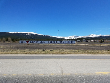 Heading into Leadville on the way to Independence Pass.<br>June 4, 2016