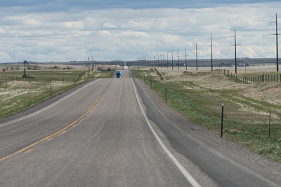 Heading up the seemingly-endless highway 85, in Nebraska or South Dakota.<br>April 25, 2017