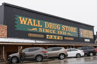 Emily had never heard of Wall Drug.  Really?  Really!?  How can anyone grow up in the western US and not have heard of Wall Drug!!?   Anyway, we stopped in for dinner, figuring that 'Capacity 530' would accommodate us.<br>April 25, 2017
