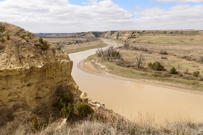 Looking over the Little Missouri river.<br>April 26, 2017