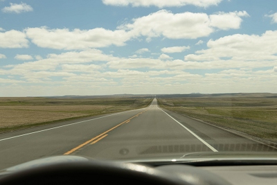 Driving south on highway 85.  Maybe in North Dakota, or South Dakota.<br>April 26, 2017