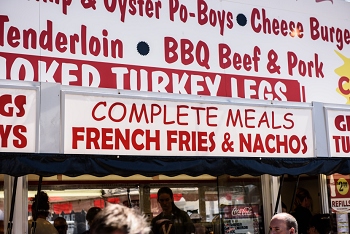 At the state fair, french fries and nachos make a complete meal!<br>August 20, 2015