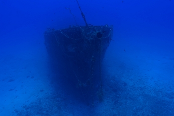 July 16, 2018<br>The wreck of the Carthaginian appears out of the murk.