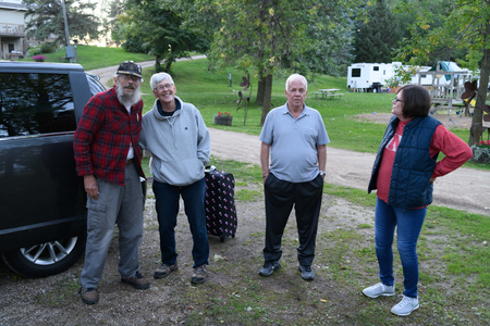 September 3, 2019<br>For the first time since possibly 1968, I see my cousin Mary and her husband Harvey on the left.   My cousin Hugh's widow Carol is on the right, and my sister's husband George is in the center.