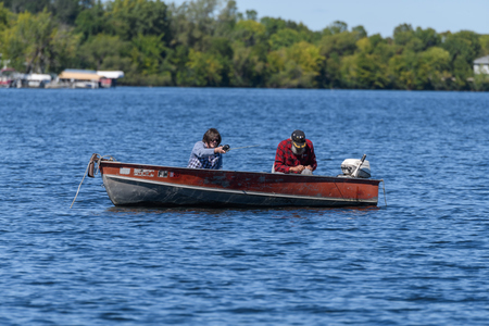 September 4, 2019<br>Carol and Harvey fishing.