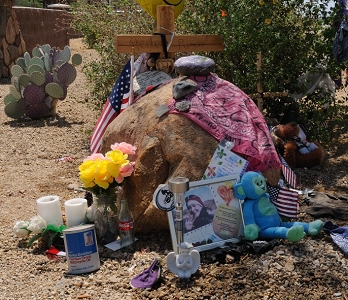 More items left in memoriam at the accident site.