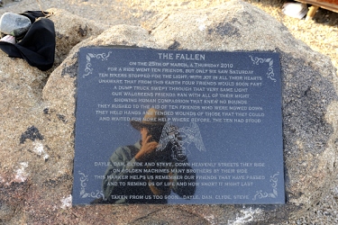 A plaque in remembrance of the victims has been added to the memorial site.
