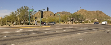 One year later, the accident scene is still very visible in the pavement as black scars and melted aluminum.