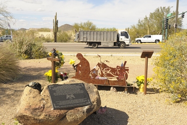 A large truck covers the area where the wreck took place.