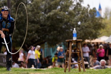 April 1, 2018<br>Using a whip to take the lid off a bottle of water.