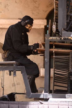 March 31, 2019<br>The masked Carillon player at work.