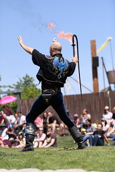 March 31, 2019<br>Now Adam puts part of the shatter coke can on his head and removes it with the fire whip.