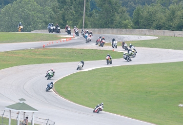 There were 43 bikes in this race, with 2 waves started 10 seconds apart. 