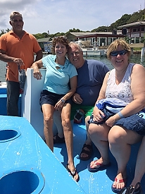 Heading out for a shark dive<br>September 29, 2015
