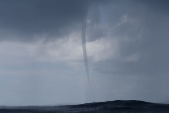 Waterspout at the end of our dives.<br>September 30, 2016