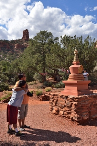 February 7, 2013<br>Sean and Devin at Buddhist Stupa in Sedona
